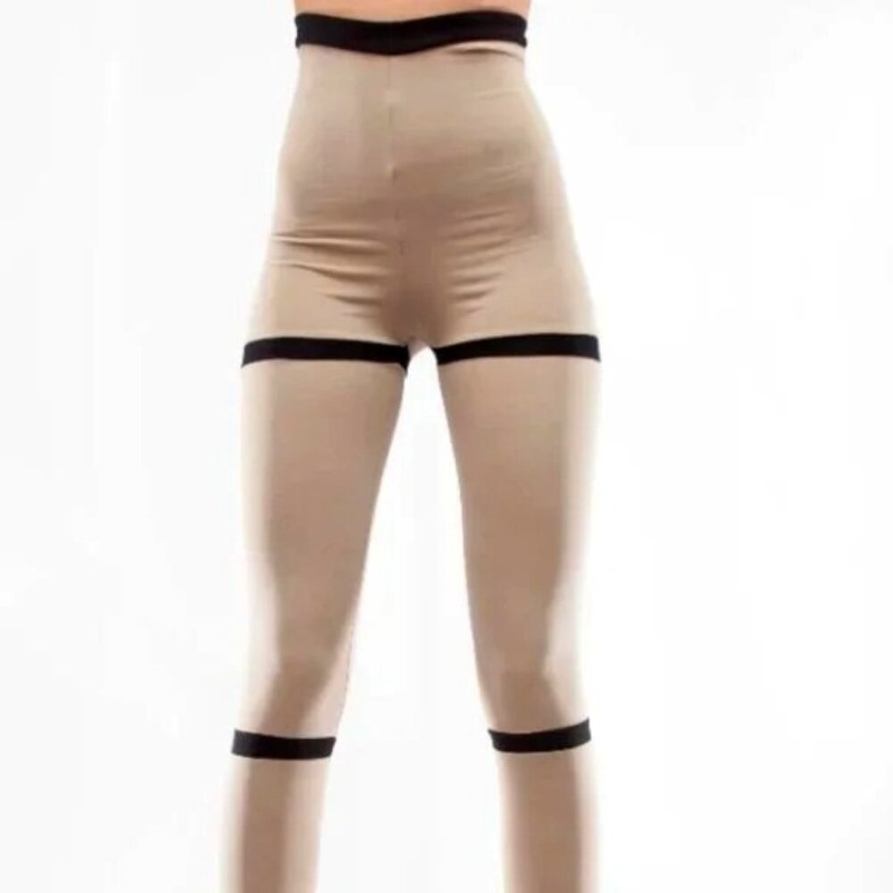 Demobaza Beige Ring Leggings - US Small - Limited Edition, New with Tags